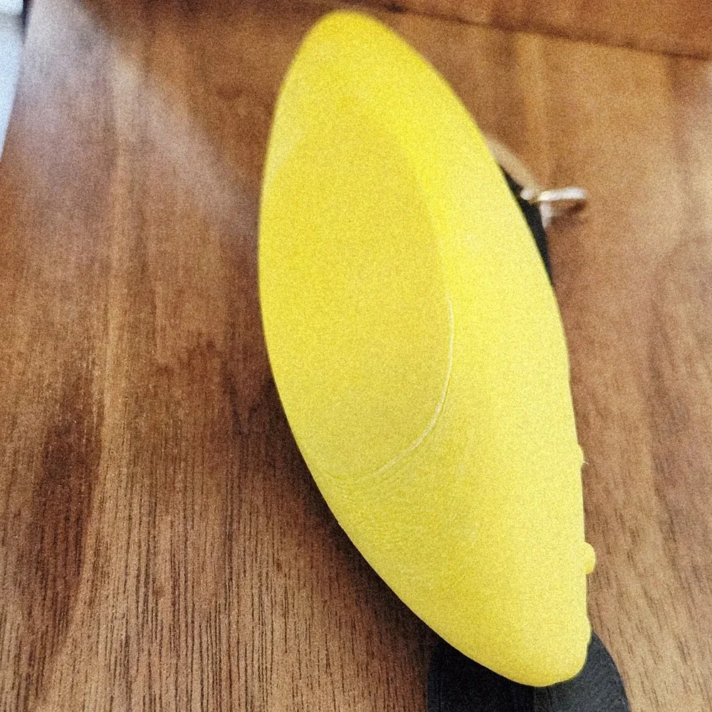 Unbranded Yellow Kayak Keychain with Black Paddle Miniature Outdoor Charm